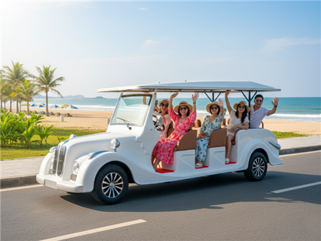 Xe điện dáng cổ điển chở khách du lịch LVTONG LT-S8.FB sang trọng đẳng cấp cho nhà hàng, khách sạn cao cấp