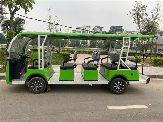 Xe điện 14 chỗ Greentech GT-S14 - hệ thống linh kiện cao cấp từ Lvtong – thương hiệu xe điện hàng đầu thế giới