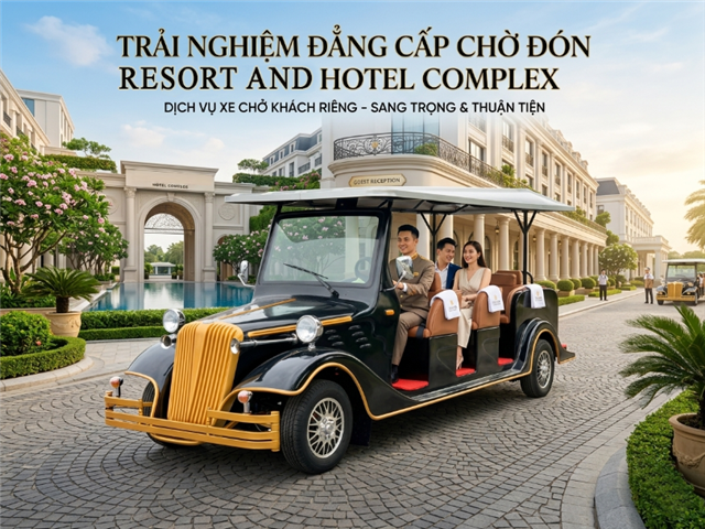 Trải nghiệm đẳng cấp chờ đón tại tổ hợp khách sạn với xe điện kiểu cổ Lvtong LT-S8.FA / LT-S8.FB