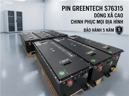 Pin Lithium Greentech S76315 Cho Xe Điện Chở Khách 8-11-14 Chỗ