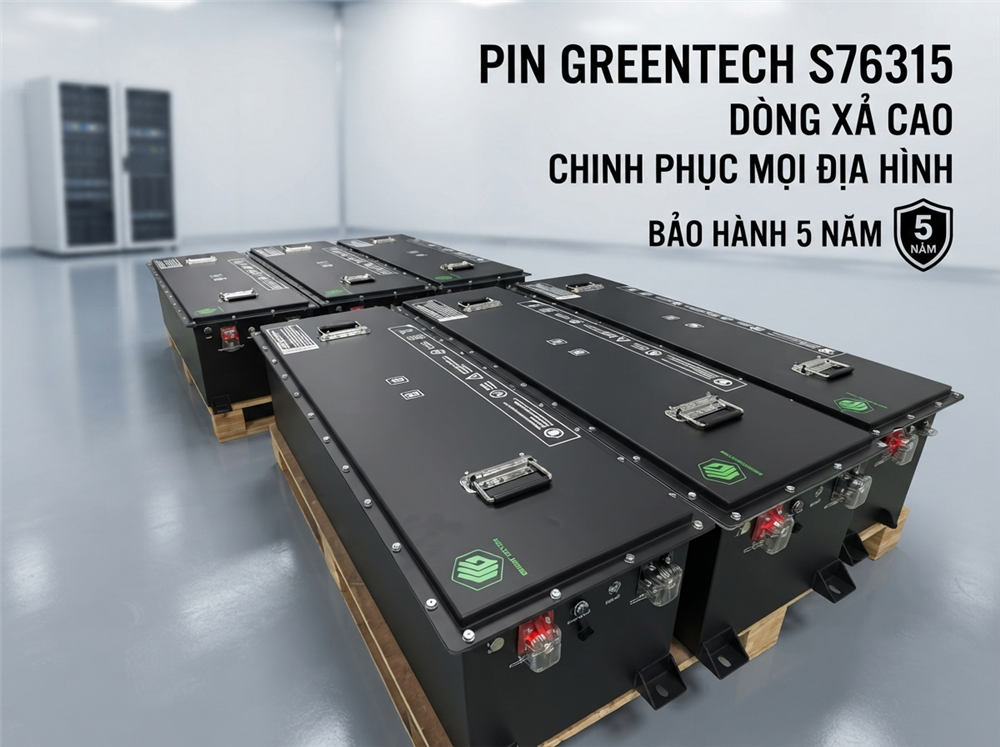 Pin Lithium Greentech S76315 Cho Xe Điện Chở Khách 8-11-14 Chỗ