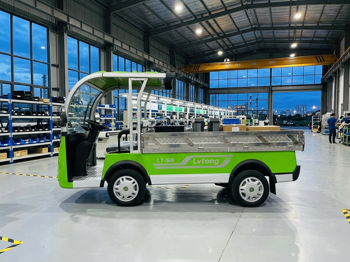 Xe điện Lvtong LT-S8 chở hàng trong nhà máy