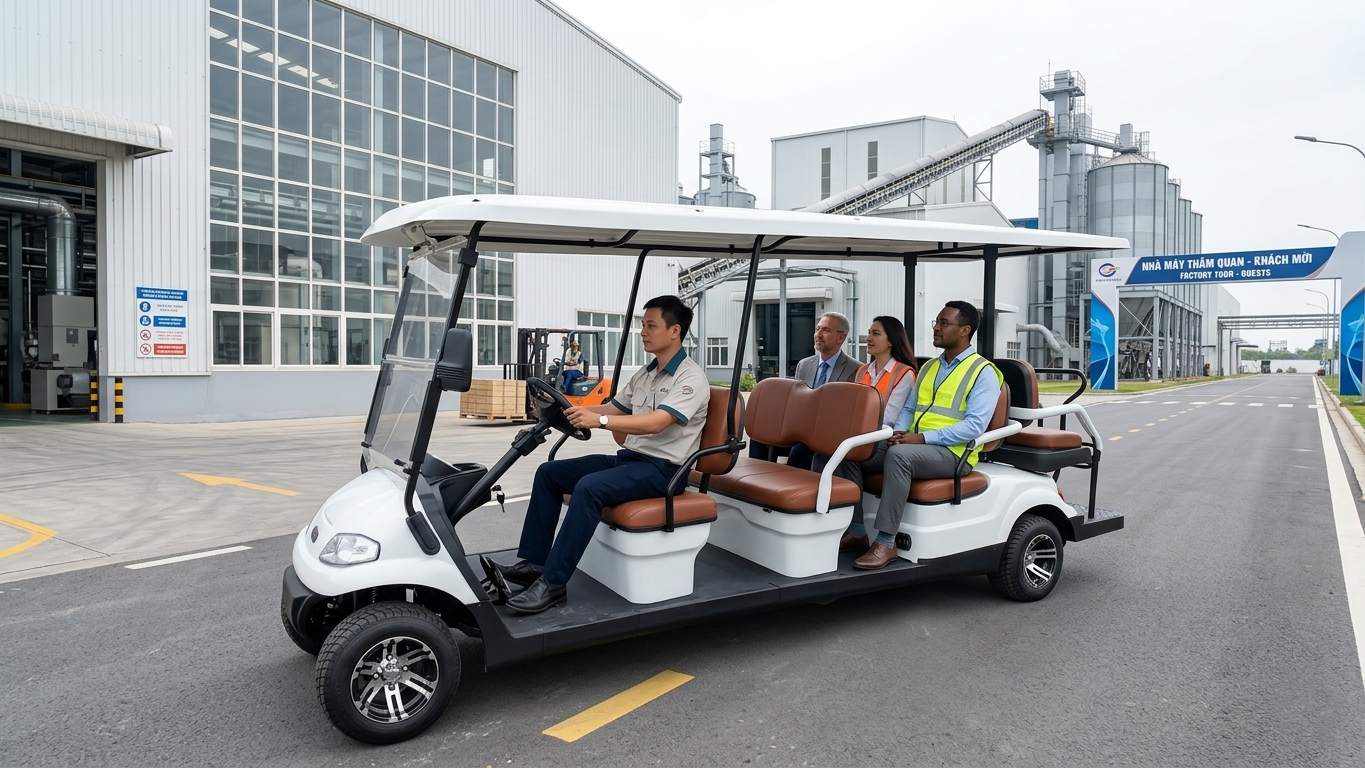 Xe điện kiểu Golf 8 chỗ Lvtong dùng trong nhà máy