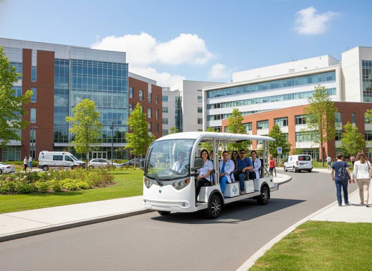 Xe điện kiểu Bus 14 chỗ cho bệnh viện