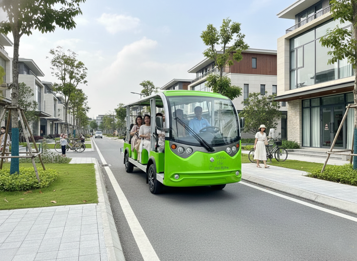 Xe điện 14 chỗ chở khách du lịch