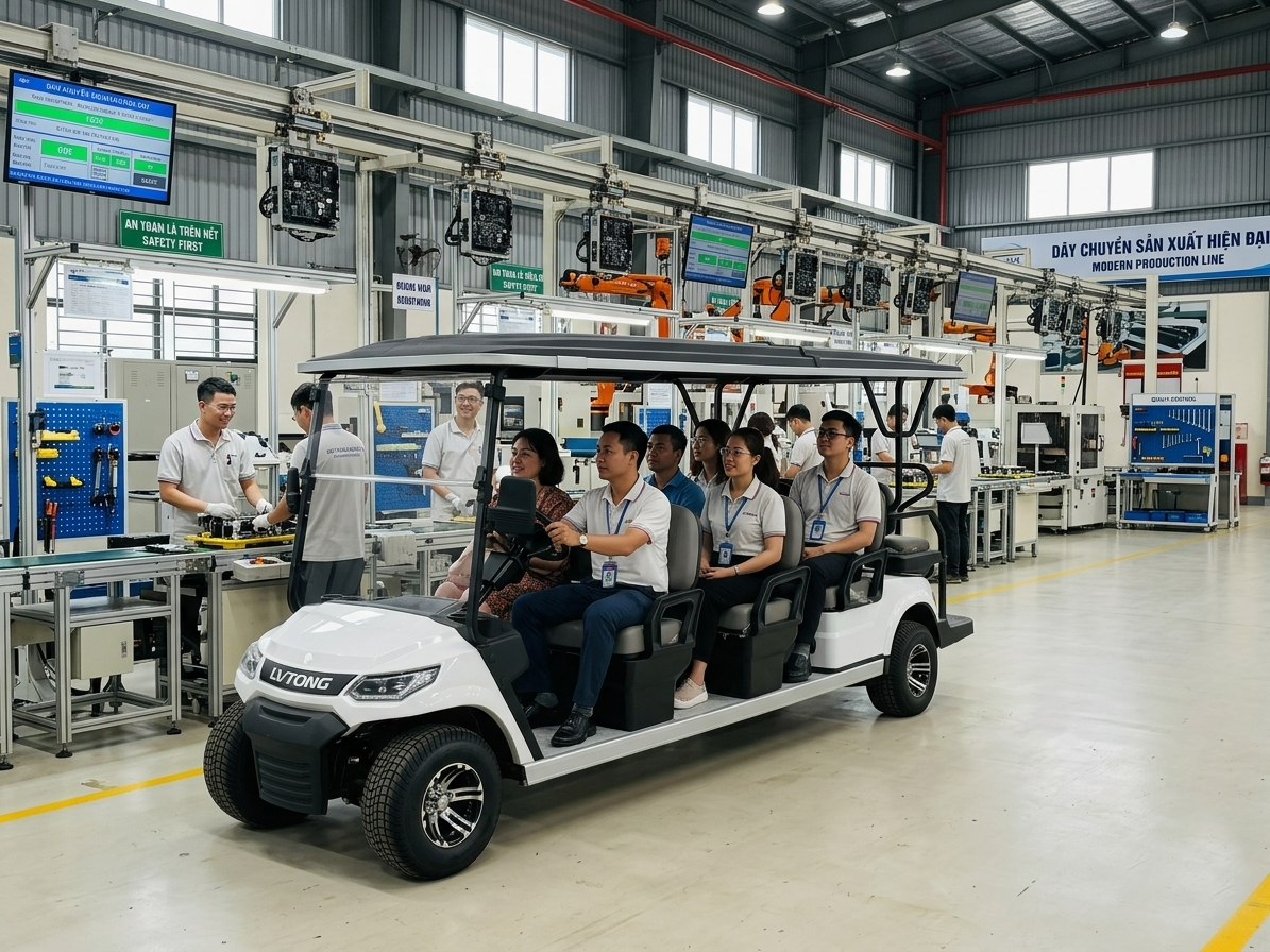 Pin lithium lắp cho xe chở khách nhà máy